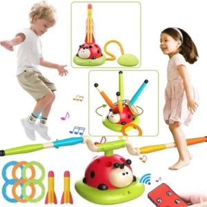 3-in-1 Electric Rotating Ring Toss Game for Kids