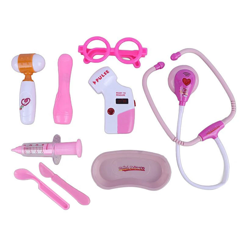 Kids Pretend Play Doctor Kit in Carry Case | Interactive Medical Playset with Stethoscope, Pulse Meter & Medical Tools for Toddlers (Pink) - Image 4