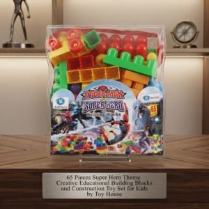 Spider-Man & Super Hero Building Blocks Set – 65 Pieces Kids Construction Toy for Brain Development & Creative Play