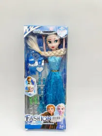 Fashion Princess Ice Snow Queen Doll Toy Set | Collectible Frozen Character Fashion Doll with Blue Gown & Accessories for Kids (Ages 3+)