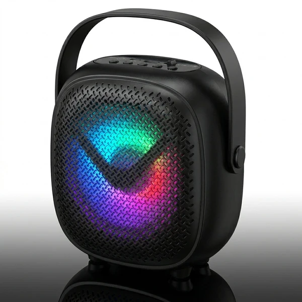 Portable Karaoke Bluetooth Speaker with Wireless Microphone – Rechargeable Party Speaker with RGB LED Lights, Music & Singing System - Image 3