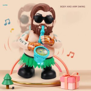 Dancing Saxophone Musician Toy with Body & Arm Swing, Flashing Lights, and Music – Interactive Animated Sax Player Doll