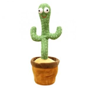 Dancing Cactus Toy – Singing & Dancing Cactus Plush Toy with Music, Talking & Repeating Function, Interactive Educational Gift for Kids