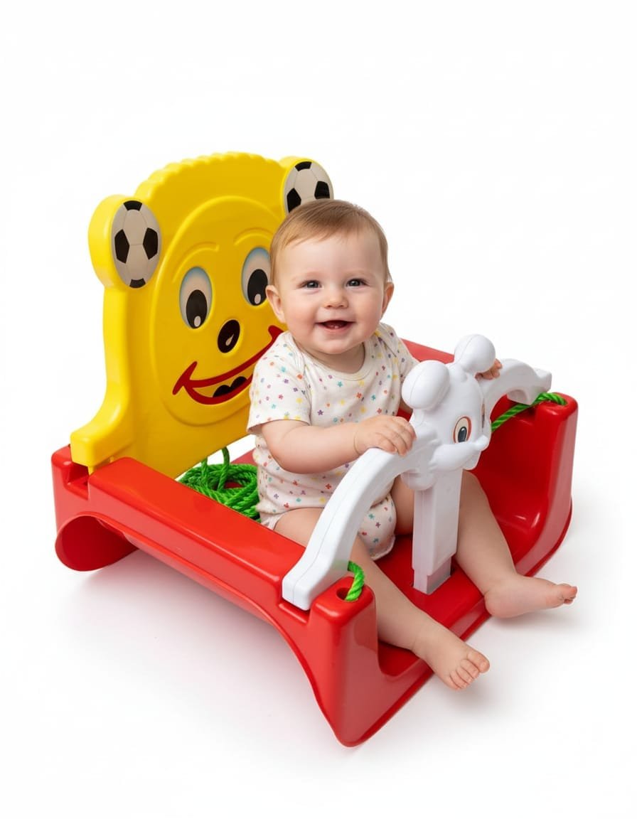 Baby Musical Swing Ride-On Rocking Chair for Kids | Cute Horse-Shaped Baby Swing Seat with Back Support