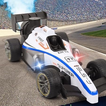 Remote Control Formula Race Car Toy for Kids | RC F1 Racing Car with LED Lights, Spray Effect & Rechargeable Battery - Image 3