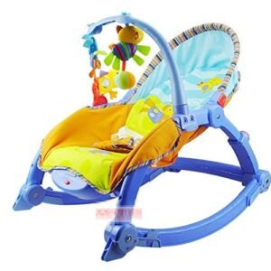 Baby Rocking Bouncer Chair with Toy Bar | Infant Rocker Seat with Adjustable Recline & Soft Cushion | Newborn Baby Bouncer