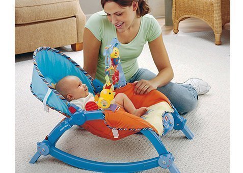 Baby Rocking Bouncer Chair with Toy Bar | Infant Rocker Seat with Adjustable Recline & Soft Cushion | Newborn Baby Bouncer - Image 2