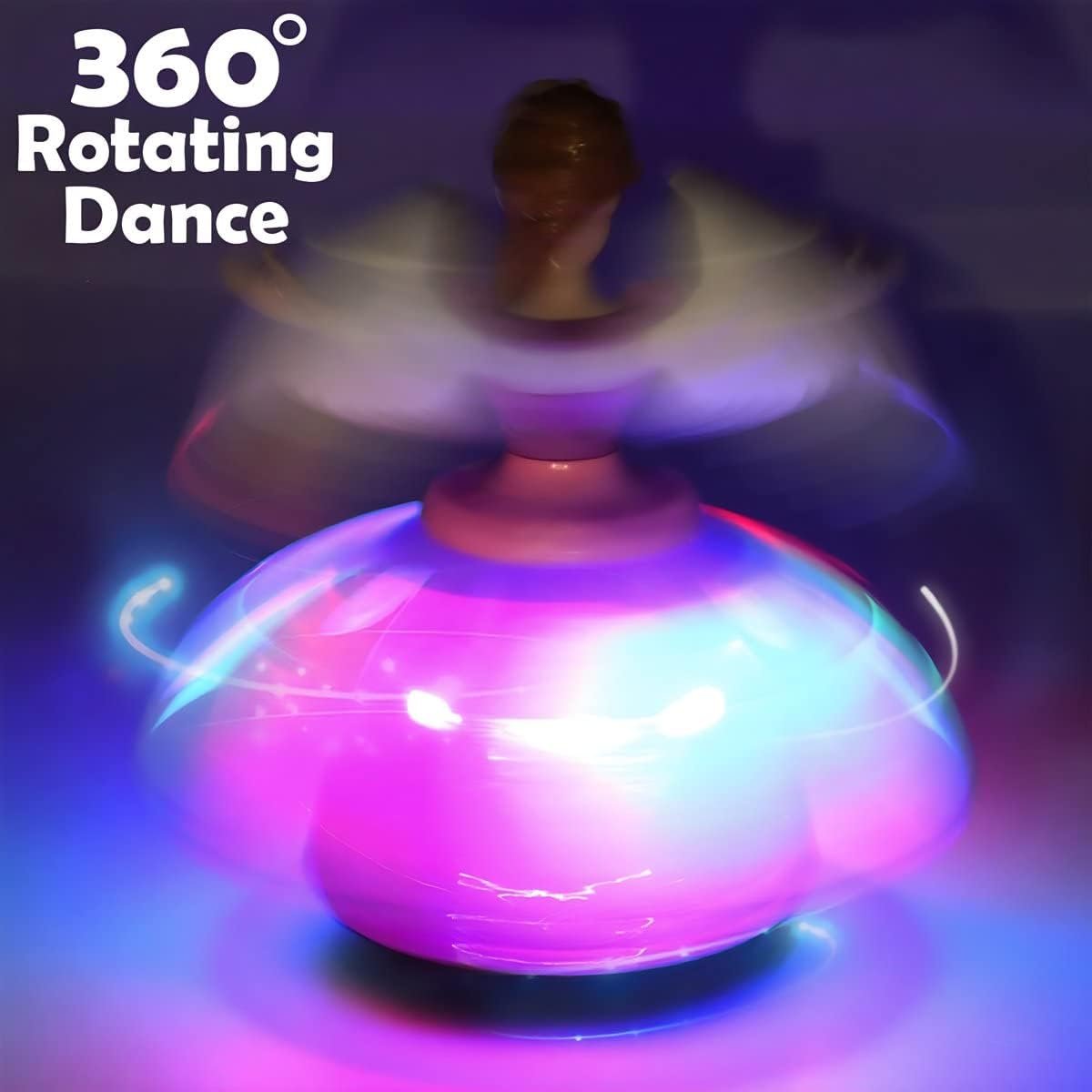 Magical Dancing Princess Toy – 360° Rotating Bump & Go Action with Flashing Lights & Music - Image 3