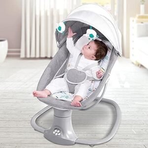 3-in-1 Baby Bouncer Rocker Seat with Canopy & Hanging Toys