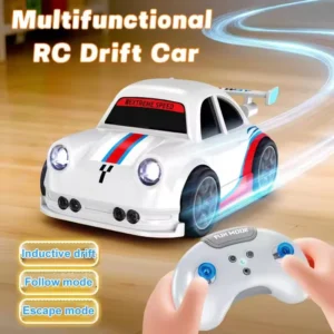 Multifunctional RC Drift Car with Inductive Drift, Follow & Escape Modes | Smart Remote Control Racing Car Toy with Sound & Light Effects