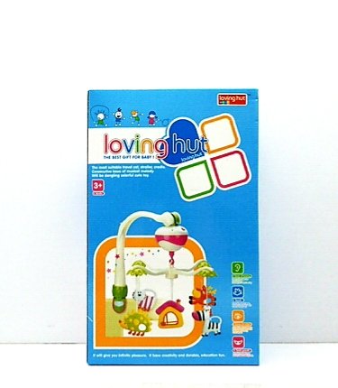Loving Hut Musical Baby Crib Mobile – Hanging Cot Toy with Soothing Melodies & Rotating Colorful Vehicle Pendants for Strollers and Cradles