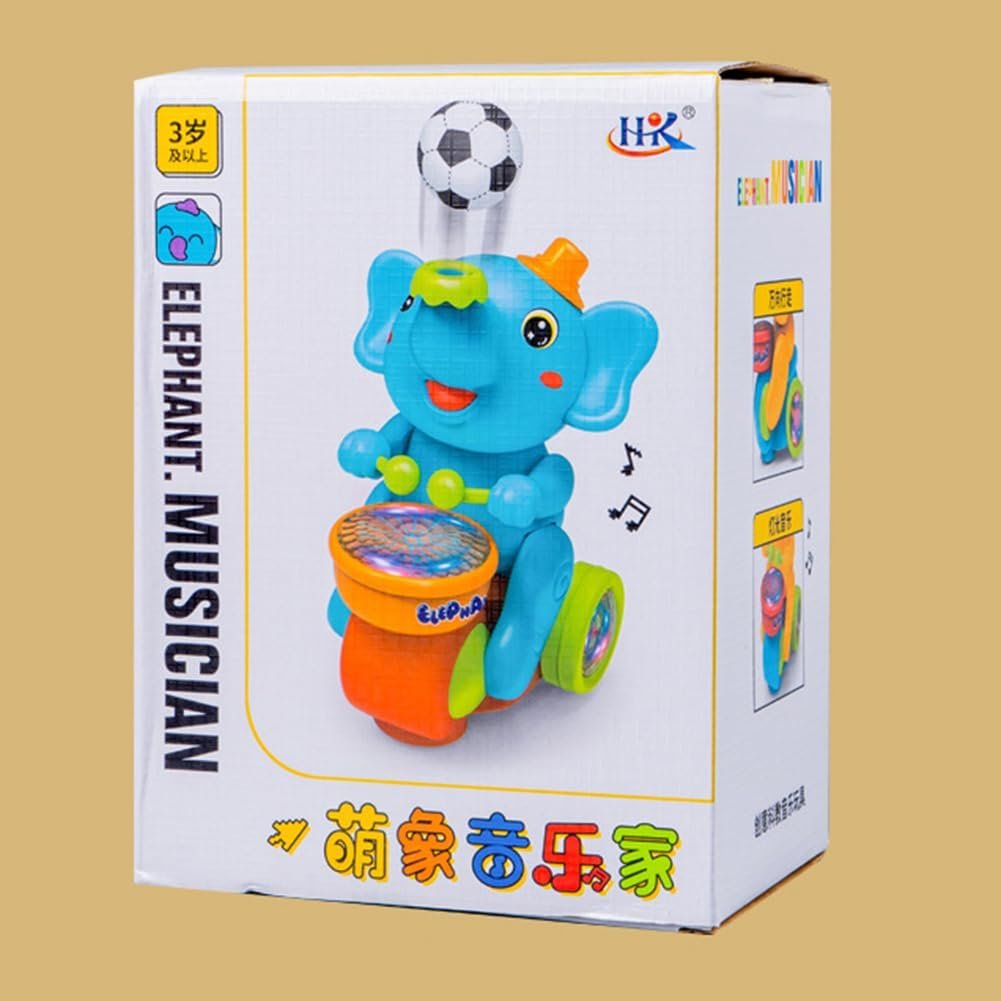 Interactive Elephant Blowing Ball Toy for Kids – Suspended Floating Soccer Ball Toy with Sound, Music, Colorful Lights & Moving Action - Image 3
