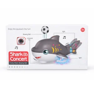 Shark Concert Funny Blowing Ball Toy for Kids 3+ | Light Up Shark Floating Soccer Ball Blower Toy with Music & Colorful Lights | Interactive Indoor Fun Toy for Boys & Girls