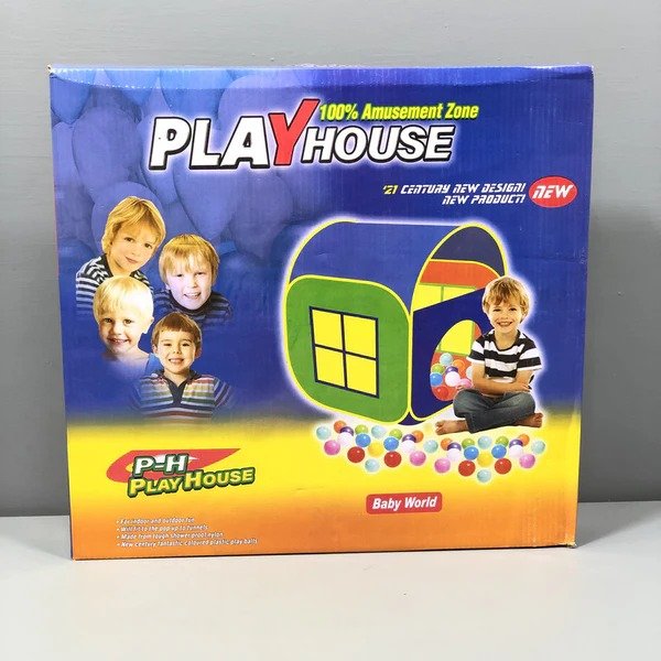 Kids Paradise Pop-Up Tent Play House – Colorful Indoor & Outdoor Portable Playhouse Castle with Breathable Mesh Windows for Toddlers and Kids - Image 2