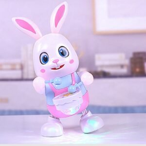 Interactive Dancing Rabbit Toy for Kids – Musical Light Up Bunny with Drum, Walking & Dancing Action | Battery Operated Educational Toy