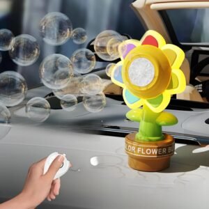 Seven Color Flower Bubble Machine for Kids