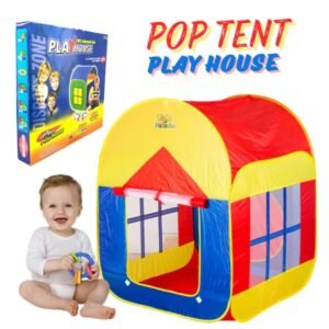 Kids Paradise Pop-Up Tent Play House – Colorful Indoor & Outdoor Portable Playhouse Castle with Breathable Mesh Windows for Toddlers and Kids