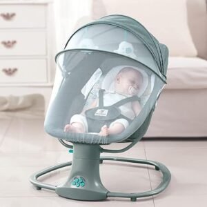 Baby Rocker Bouncer with Canopy & Safety Harness