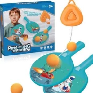 Ping Pong Trainer Game for Kids – One-Click Table Tennis Training Toy with Paddles & Ball