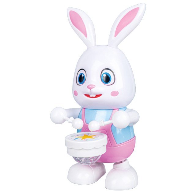 Interactive Dancing Rabbit Toy for Kids – Musical Light Up Bunny with Drum, Walking & Dancing Action | Battery Operated Educational Toy - Image 2
