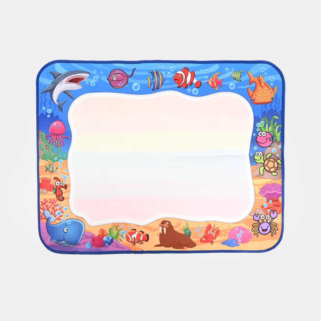 Reusable Water Doodle Mat for Kids – 80×60cm Magic Drawing Mat with Water Pens & Stencils - Image 4