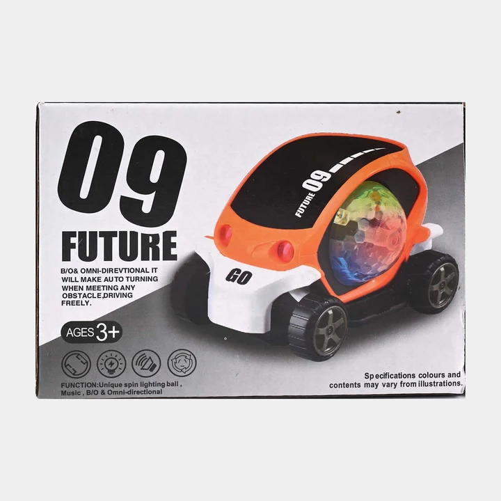 09 Future Omni-Directional Stunt Car Toy for Kids | Automatic Obstacle Avoiding LED Light-Up Musical Car - Image 4