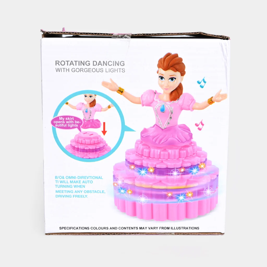 Dancing Doll Toy for Girls | 360° Rotating Dancing Princess Doll with Colorful LED Lights & Music | Automatic Spinning Kids Toy - Image 3