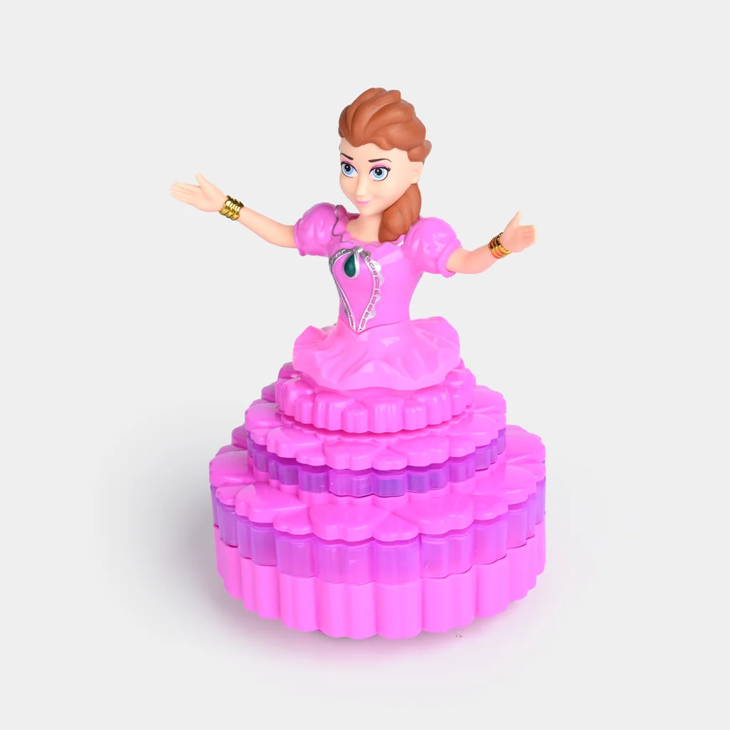 Dancing Doll Toy for Girls | 360° Rotating Dancing Princess Doll with Colorful LED Lights & Music | Automatic Spinning Kids Toy