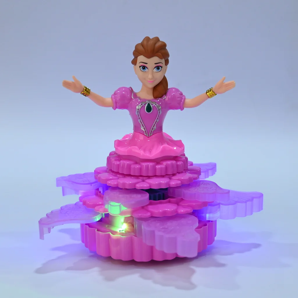 Dancing Doll Toy for Girls | 360° Rotating Dancing Princess Doll with Colorful LED Lights & Music | Automatic Spinning Kids Toy - Image 4