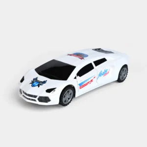 Battery Operated Super Car Toy for Kids – 360° Rotating Racing Car with Colorful LED Lights, 3D Projection Lights, Music & Openable Doors | Ages 3+