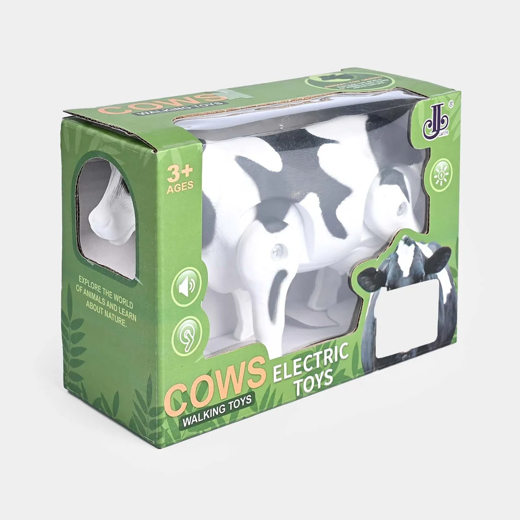 Electric Walking Cow Toy with Sound Effects and Light-Up Features – Battery-Operated Animal Toy for Kids - Image 2