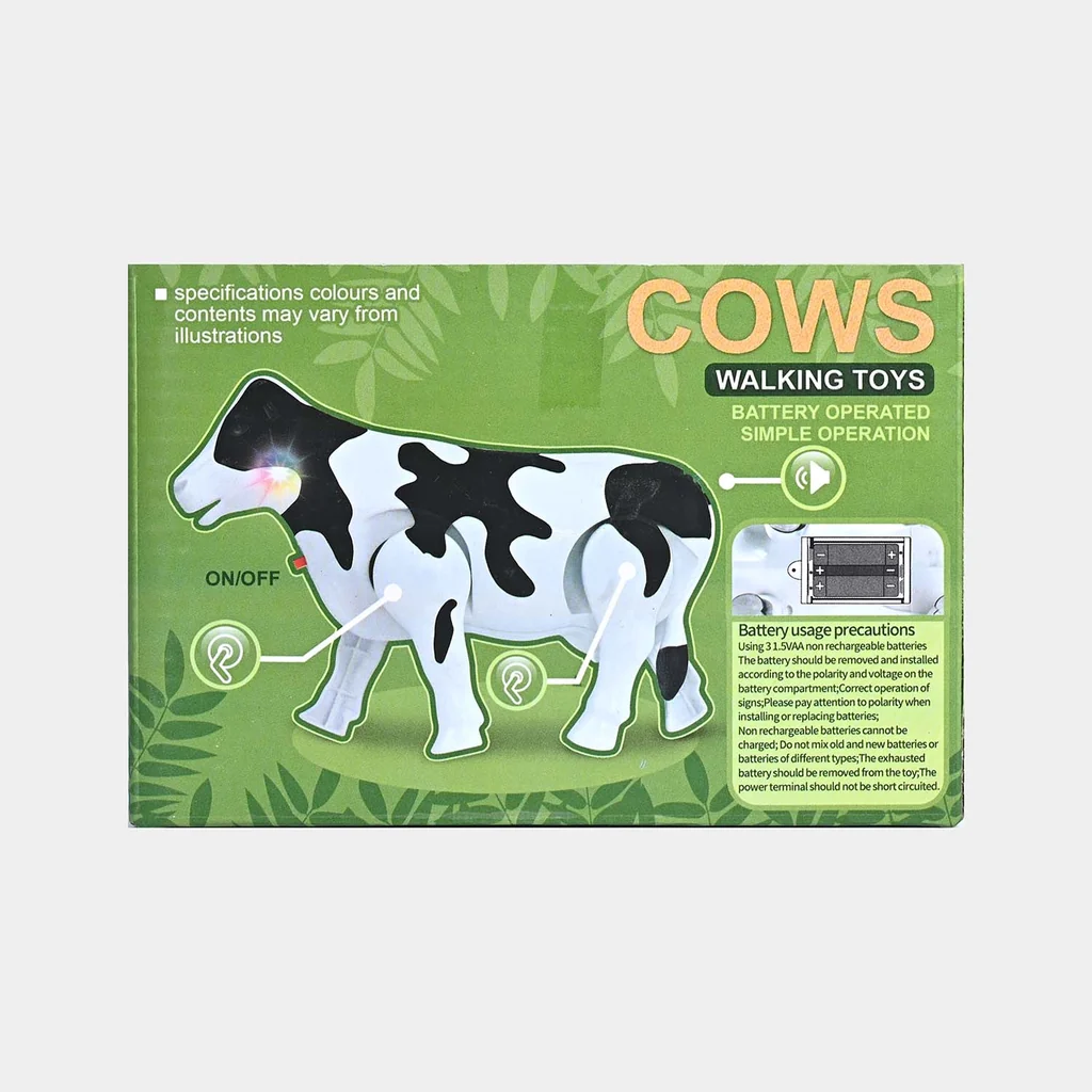 Electric Walking Cow Toy with Sound Effects and Light-Up Features – Battery-Operated Animal Toy for Kids - Image 3