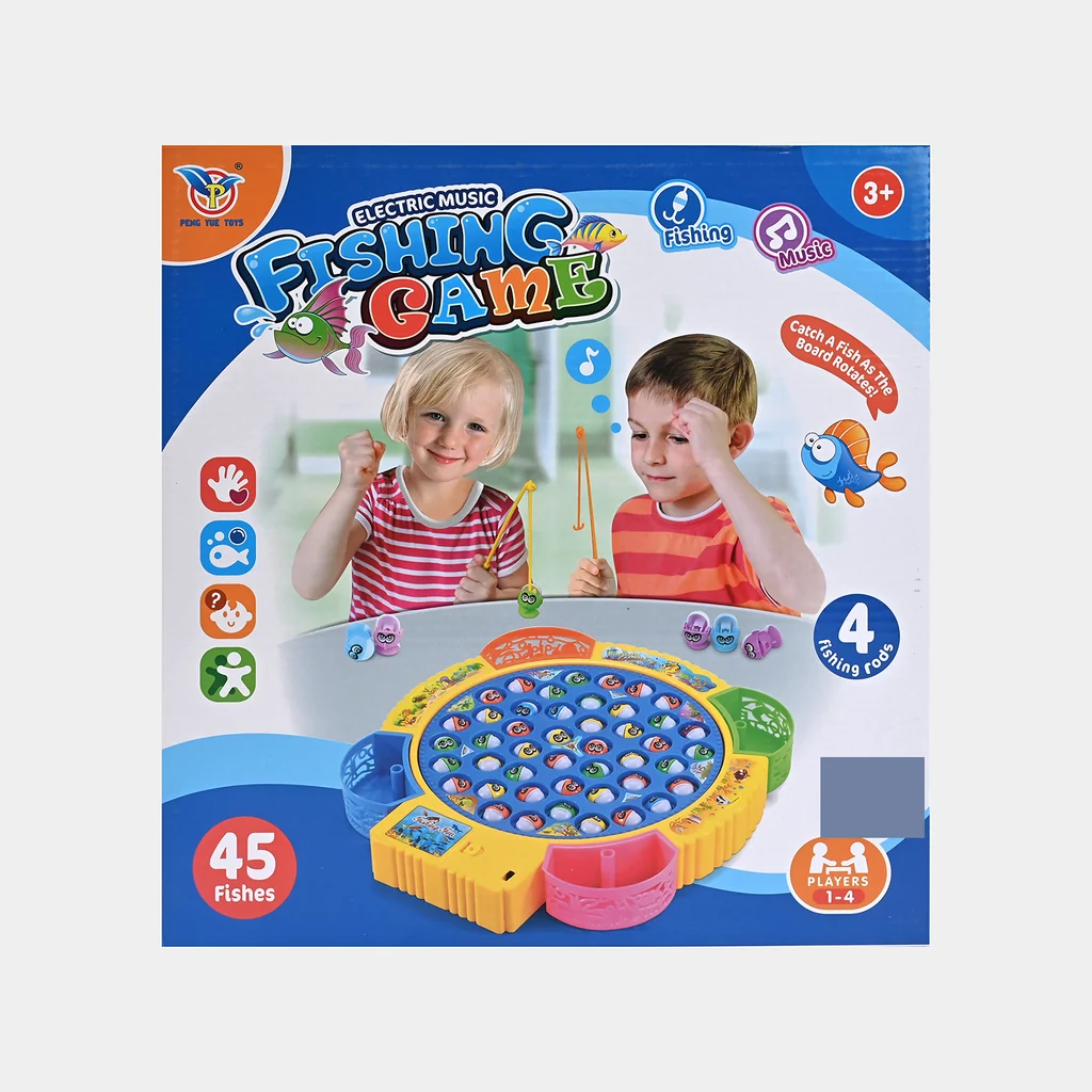 Electric Music Fishing Game Toy – Rotating Board with 45 Fishes, 4 Fishing Rods & Multiplayer Interactive Fun - Image 2