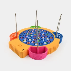 Electric Music Fishing Game Toy – Rotating Board with 45 Fishes, 4 Fishing Rods & Multiplayer Interactive Fun