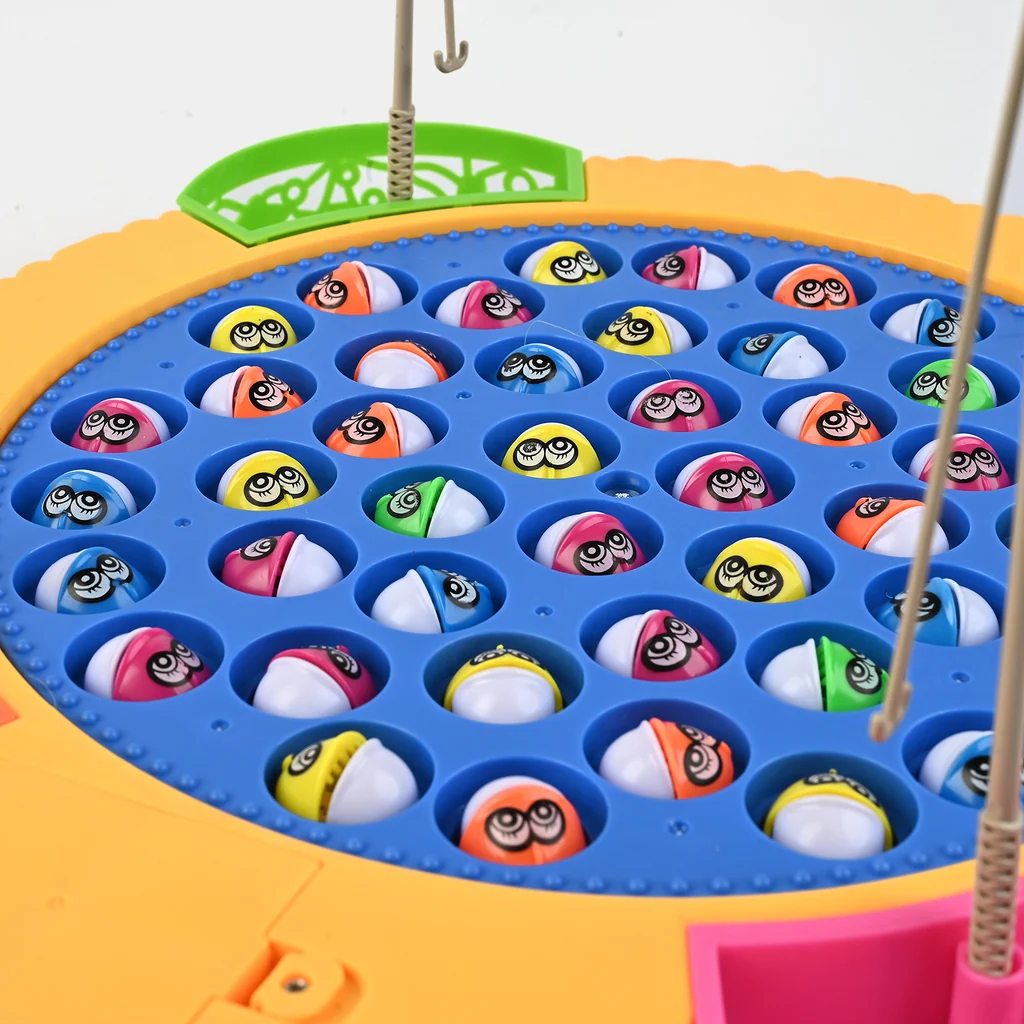 Electric Music Fishing Game Toy – Rotating Board with 45 Fishes, 4 Fishing Rods & Multiplayer Interactive Fun - Image 4