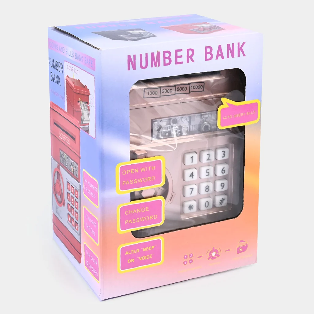 Kids Electronic Password Money Bank | Digital Safe Box ATM Piggy Bank with Auto Bill Insertion, Password Lock & Sound Effects - Image 2