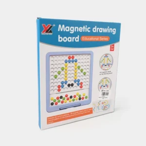 Magnetic Drawing Board Educational Series – Montessori Color Bead Art Doodle Pad with 20 Cartoon Patterns & Magnetic Stylus Pen for Kids Age 3+