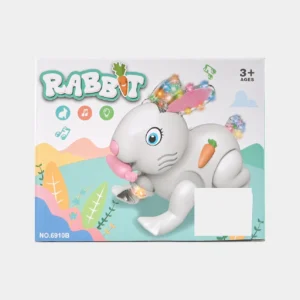 Dancing Bunny Rabbit Toy for Kids | Light Up Musical Rabbit with Moving Ears & Rotating Action | Cute Interactive Baby Toy