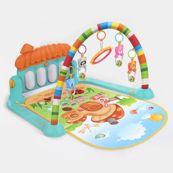 Baby Activity Gym Play Mat with Hanging Toys | Infant Tummy Time & Sensory Play Gym - Image 2