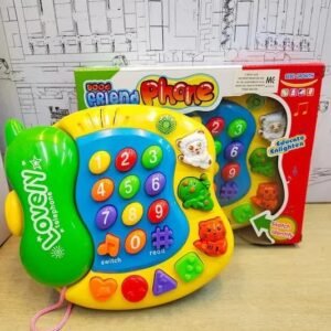 Good Friend Lovely Telephone Educational Toy – Interactive Musical Learning Phone with Number Buttons, Animal Sounds, and Shape Sorters for Toddlers