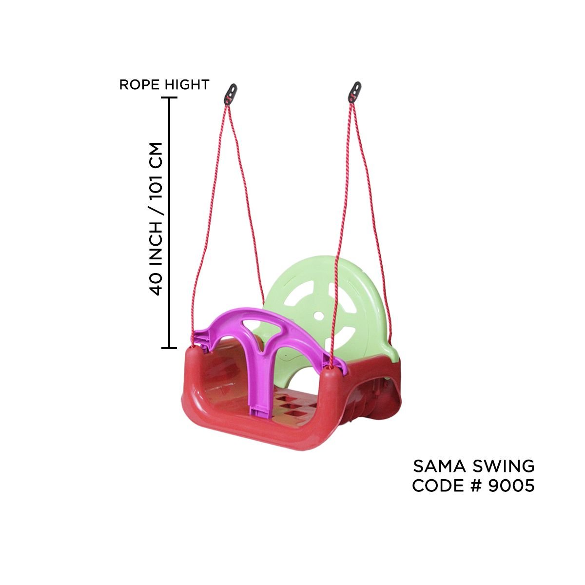 Sama Swing 3-in-1 Baby Swing | Adjustable Kids Swing Seat with Safety Bar & 3-Stage Design - Image 2