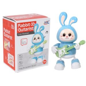 Rabbit Guitarist Musical Toy with Light & Sound, Swing Action, and Soft Color Texture – Interactive Cute Musician Doll for Kids