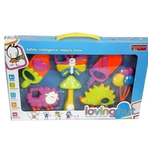 Loving Hut Baby Rattle & Teether Gift Set | Multi-Piece Sensory Teething Toys & Rattles for Infants (Ages 6 Months+)