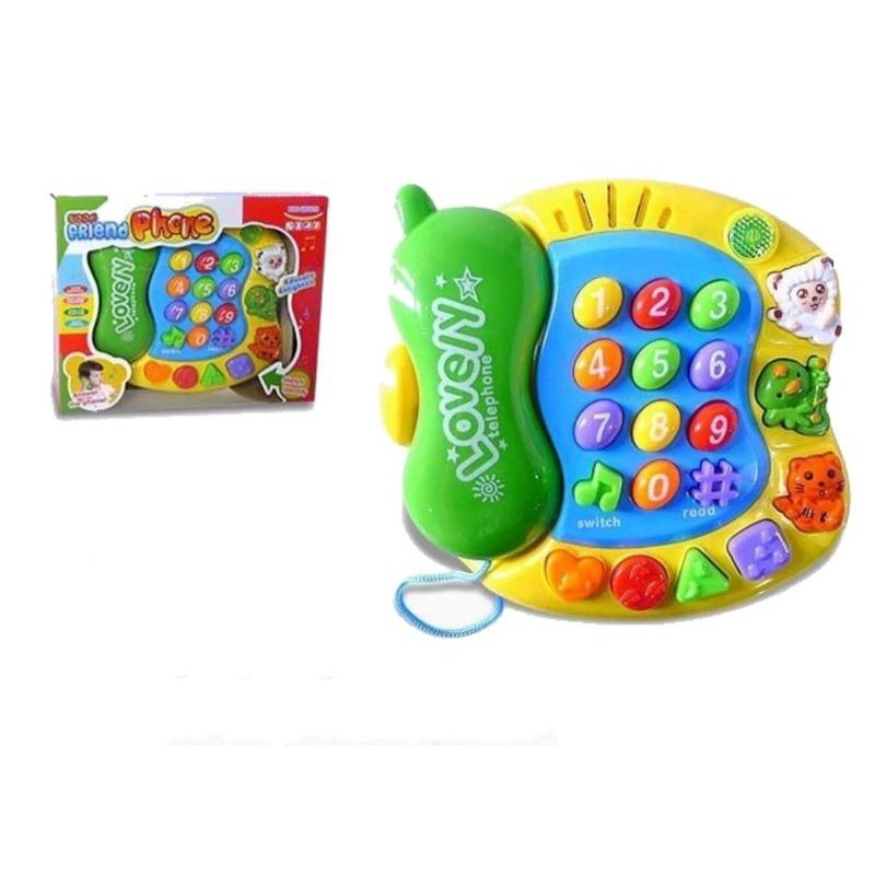 Good Friend Lovely Telephone Educational Toy – Interactive Musical Learning Phone with Number Buttons, Animal Sounds, and Shape Sorters for Toddlers - Image 3