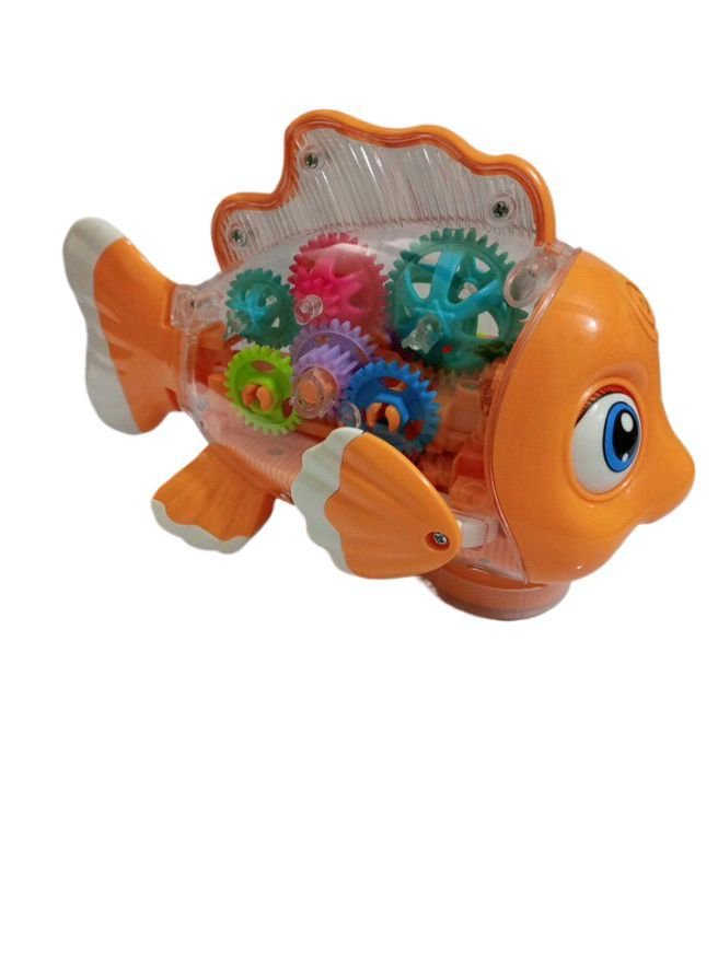Transparent Gear Fish Toy for Kids | Wind-Up Swimming Fish Toy with Moving Gears | Colorful Mechanical Fish Educational Toy - Image 3