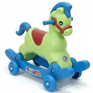 Kids Rocking Horse with Wheels | 2-in-1 Baby Ride-On Rocking Horse Toy for Toddlers