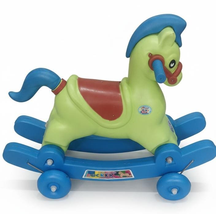 Kids Rocking Horse with Wheels | 2-in-1 Baby Ride-On Rocking Horse Toy for Toddlers - Image 2