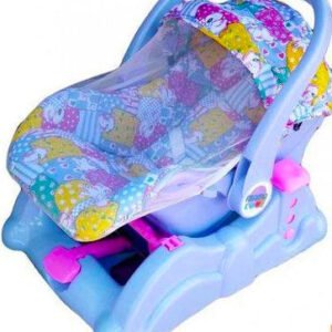 Baby Rocking Bouncer with Mosquito Net | Infant Baby Cradle Rocker with Adjustable Recline, Canopy & Safety Belt