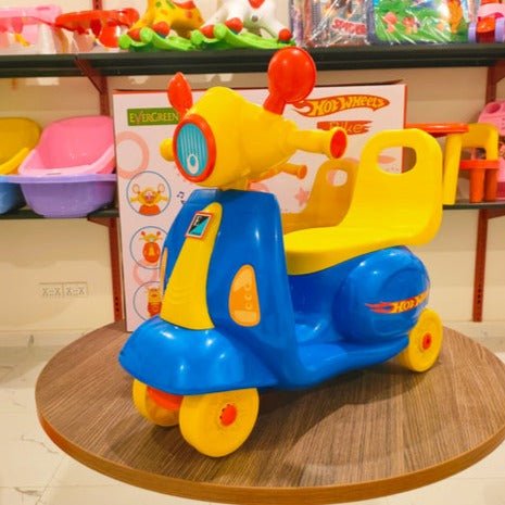 Kids Ride-On Scooter Toy with Sound & Light | Baby Electric-Style Motorbike Ride-On Car for Toddlers – Pink, Blue & Red - Image 2