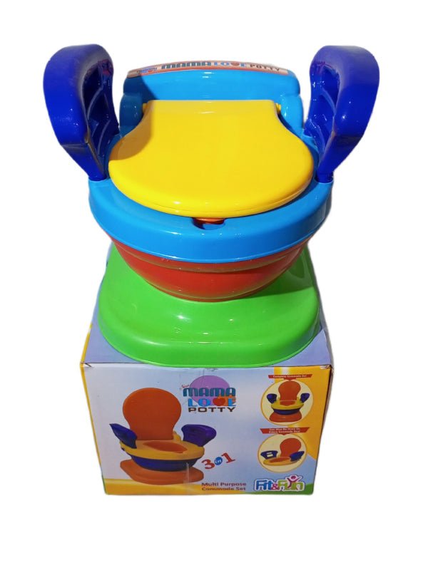 3-in-1 Mama Love Baby Potty Training Chair & Multi-Purpose Commode Set | Adjustable Toddler Toilet Trainer with Splash Protector & Rocking Base - Image 2